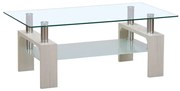 WOODWELL ΕΜ950,5CAMERON Τραπεζάκι Σαλονιού Καθιστικού, Απόχρωση White Wash 110x60x45cm ΕΜ950,5