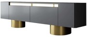 Έπιπλο Τηλεόρασης Bohem 618BLY1260 180x30x50cm Anthracite-Gold