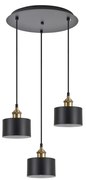 SE21-BR-10-3BL-MS1 MAGNUM BRONZE Black Metal Shade Pendant+