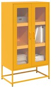 vidaXL Highboard Μουστάρδα κίτρινη 68x39x123 cm Χάλυβας