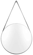 Καθρέπτης Τοίχου Balanced PT3281SI D.47cm Silver Present Time Metal, Leather