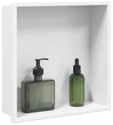 Εσοχή Ντους Βουρστ. Λευκό Ματ 32x32x9 εκ. Αν. Ατσάλι