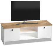 Έπιπλο τηλεόρασης Cube  από μελαμίνη χρώμα pine - white 120x30x40εκ.