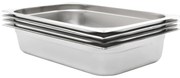 vidaXL Λεκάνες Gastronorm 4 τεμ. GN 1/1 100 χιλ. από Ανοξείδωτο Ατσάλι