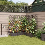 vidaXL Γλάστρες Κήπου 1 τεμ Καφασωτό Καφέ 120 x 120 x 126 cm Πλαστικό