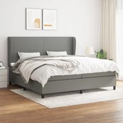 ΚΡΕΒΑΤΙ BOXSPRING ΜΕ ΣΤΡΩΜΑ ΣΚΟΥΡΟ ΓΚΡΙ 200X200 ΕΚ. ΥΦΑΣΜΑΤΙΝΟ 3127830