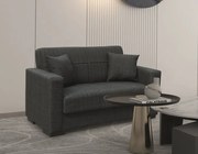 ZITA PLUS ROVER BLACK ΥΦΑΣΜΑ 2ΘΕΣΙΟΣ ΚΑΝΑΠΕΣ/ΚΡΕΒΑΤΙ ΜΕ ΑΠΟΘ.ΧΩΡΟ 150Χ80εκ. 150Χ80Χ75εκ. ΚΡΕΒ.125Χ10040.0310