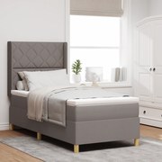 vidaXL Κρεβάτι με ελατήρια και στρώμα Ταπεί 90x200 εκ Υφάσματος