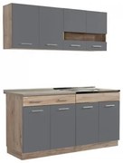 ΚΟΥΖΙΝΑ DALILA 160 GREY OAK / ΓΚΡΙ 160*60*200 11008333