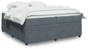 ΚΡΕΒΑΤΙ BOXSPRING ΜΕ ΣΤΡΩΜΑ ΣΚΟΥΡΟ ΓΚΡΙ 200X200 ΕΚ. ΒΕΛΟΥΔΙΝΟ 3285663