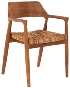 Καρέκλα-Πολυθρόνα C9401.01 Μασίφ Ξύλο Teak Φυσικό 58x52x77Yεκ. 58x52x77 εκ.