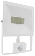 WHITE SENSOR LED SMD FLOOD LUMINAIRE IP66 50W 4000K 4250Lm 230V RA80 - 4000K - Q5040WS