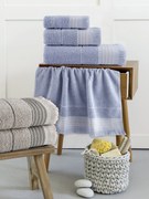 Σετ Πετσέτες (30x50 + 50x90 + 70x140) Plush - Blue - Nima Home