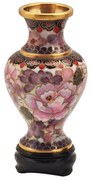 Artekko Artekko Chinese 1000 Flowers Cloisonne Αυθεντικό Χάλκινο Διακοσμητικό Βάζο 11cm 567-0068