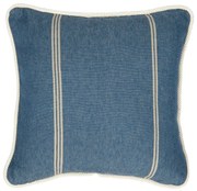 Μαξιλάρι Διακοσμητικό (Με Γέμιση) Katalin Stripe Lc40118 50X50Cm White-Blue Mindthegap 50Χ50 Feather