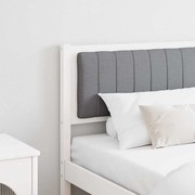 vidaXL Ταπετσαρισμένο κεφαλάρι Λευκό 180 cm Στερεά ξυλεία πεύκου