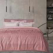 DAS HOME ΚΟΥΒΕΡΤΑ VELOUR MONH 1352 ΡΟΖ