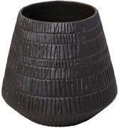 Διακοσμητικό Βάζο Scratched NFU511 28,6x28,6x26cm Dark Brown Espiel Πορσελάνη