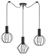 Φωτιστικό Οροφής Adept Flex 77-8909 50x50x300cm 3xE27 60W Black Homelighting