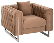 ΠΟΛΥΘΡΟΝΑ τ.CHESTERFIELD MOBAR HM3261.03 ΜΠΕΖ ΒΕΛΟΥΔΟ-ΜΕΤΑΛΛΙΚΑ ΠΟΔΙΑ 99x86,5x77Υεκ.