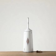 Βάζο Ανάγλυφο Polyresin Λευκό ESPIEL 19,5x64,5εκ. FIK369