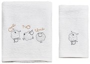 Σετ Πετσέτες 2τμχ Μπεμπέ Βαμβακερές Sheep Γκρι 57595