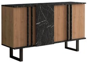 Μπουφές Amanda pakoworld καρυδί-μαύρο 160x40x78.5εκ