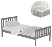 ΚΡΕΒΑΤΙ ΠΑΙΔΙΚΟ ΜΕ ΣΤΡΩΜΑ GIMLY HM21300.02 ΞΥΛΟ ΠΕΥΚΟΥ ΣΕ ΓΚΡΙ- ΓΙΑ ΣΤΡΩΜΑ 90x190εκ