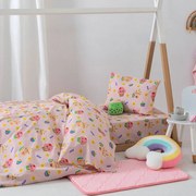 Σεντόνια Παιδικά MK767 (Σετ 3τμχ) Pink Palamaiki Μονό 170x260cm 100% Βαμβάκι