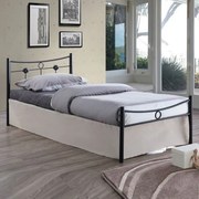 Κρεβάτι Dugan Ε8068 Για Στρώμα 90x200cm 96x205x83cm Black Μονό Μέταλλο