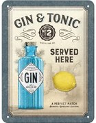 Μεταλλική πινακίδα Gin & Tonic - Served Here