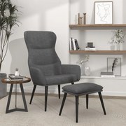 vidaXL Πολυθρόνα Relax Ανοιχτό Γκρι Υφασμάτινη με Σκαμπό