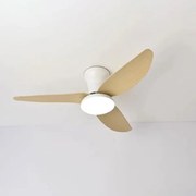 Ανεμιστήρας Οροφής Με Φως Led &amp; Τηλεχειριστήριο 100εκ. Homelighting Windy White/Light Brown 77-50631