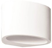 Απλίκα Τοίχου Γύψινη 1xG9 Οβάλ Μεσαία 150x120x100mm EUROLAMP 147-53300