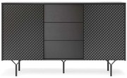 Μπουφές Raven I 162656449 144x38x83cm Black Ατσάλι,Μοριοσανίδα