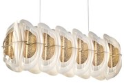 Κρεμαστό Φωτιστικό Οροφής LED 30W Χειροποίητο Οβάλ Φύλλα Χρυσού Fiordlys Slamp-FRDSXXLGLD01T00LINEU-Χρυσό FRDSXXLGLD01T00LINEU