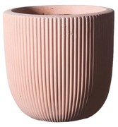 Supergreens Γλάστρα Πήλινη Στρογγυλή ''Stripe'' Σομόν M 31x31x28 εκ.