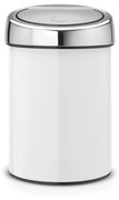 Brabantia 647216 Καλαθάκι Μπάνιου Touch Bin 3L, White