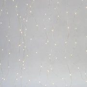 ΚΟΥΡΤΙΝΑ, 400 MINI LED, 20 ΓΡΑΜΜΩΝ, 3V, ΠΡΟΕΚΤΑΣΗ 500cm, ΑΣΗΜΙ ΧΑΛΚΟΣ, ΘΕΡΜΟ ΛΕΥΚΟ LED, 200x200cm, ΙΡ44 600-11718