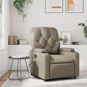 Πολυθρόνα Μασάζ Ανακλινόμενη Καπουτσίνο από Συνθετικό Δέρμα