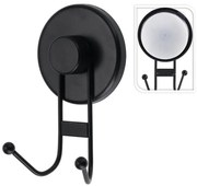 Κρεμάστρα Bathroom Solutions 2 θέσεων με διαστάσεις 7x5.5x12cm -  Mεταλλικό/ABS - Απόχρωση Μαύρου