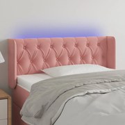 Κεφαλάρι Κρεβατιού LED Ροζ 103x16x78/88 εκ. Βελούδινο 3123619
