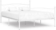 vidaXL Πλαίσιο Κρεβατιού με Τελάρο Λευκό 180 x 200 εκ. Μεταλλικό