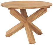 vidaXL Τραπεζαρία Κήπου Ø 110x 75 εκ. από Μασίφ Ξύλο Teak