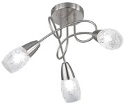Πλαφονιέρα Οροφής 47xH25cm 3xE14 Μέταλλο Nickel Mat Trio Lighting Colmar R60023007
