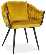 NUVO VELVET CHAIR ΜΑΥΡΟ ΠΛΑΙΣΙΟ / CURRY BLUVEL 68 DIOMMI NUVOVCCU