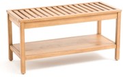 Πάγκος μπάνιου από ξύλο ακακίας με ελαιόχρωμα, HAUMEA