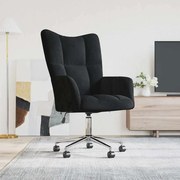 vidaXL Πολυθρόνα Relax Μαύρη Βελούδινη