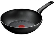 Τηγάνι Tefal Wok C2921953 Force, 28 cm, Αντικολλητική επίστρωση, Thermo-Fusion, Επαγωγή, Μαύρο