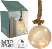 JΚ Home Décor - Μπάλα Γυάλινη 15LED WW 15cm